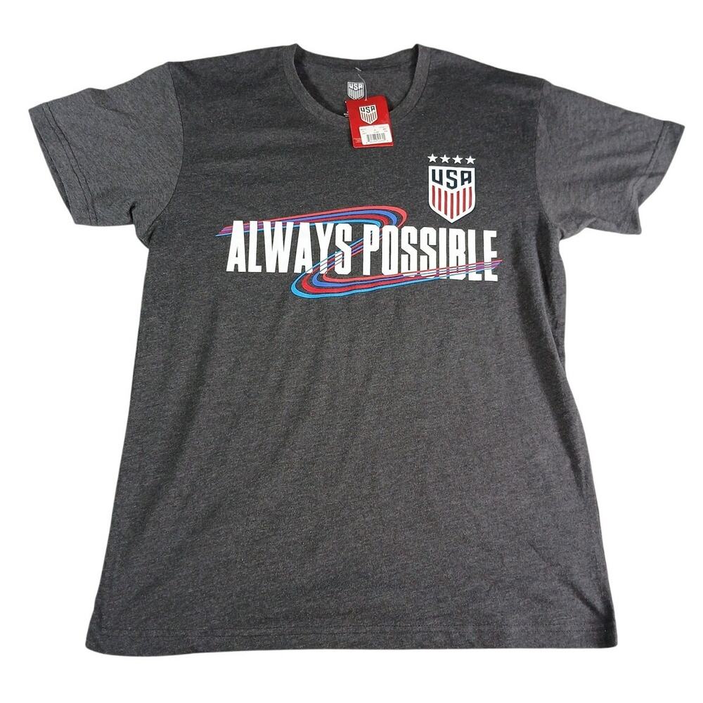 USA Soccer World Cup "Always Possible" Shirt Unisex Mens Medium Tee Graphic NWT